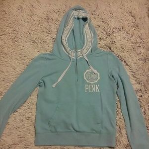 VS PINK AQUA COLORED HOODIE
